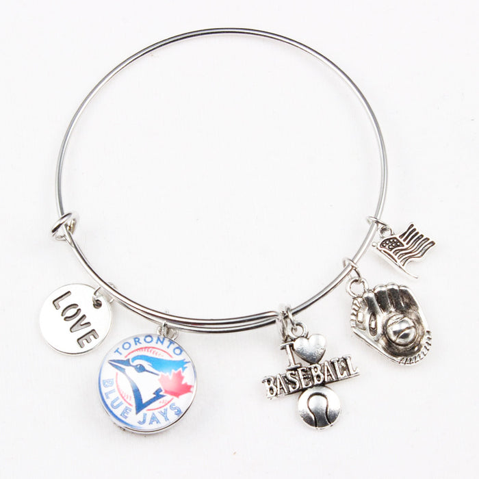 Wholesale Team bracelet alloy baseball glove small pendant bracelet