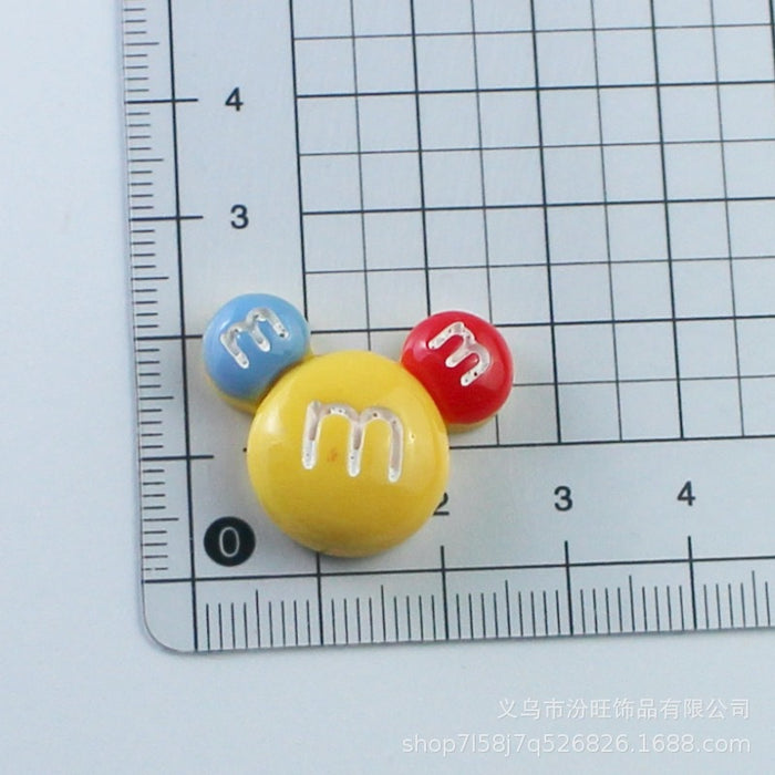 Wholesale Cartoon Colorful Cute Bean Cream Glue mobile Phone material Handmade Hair Accessories Resin Accessories