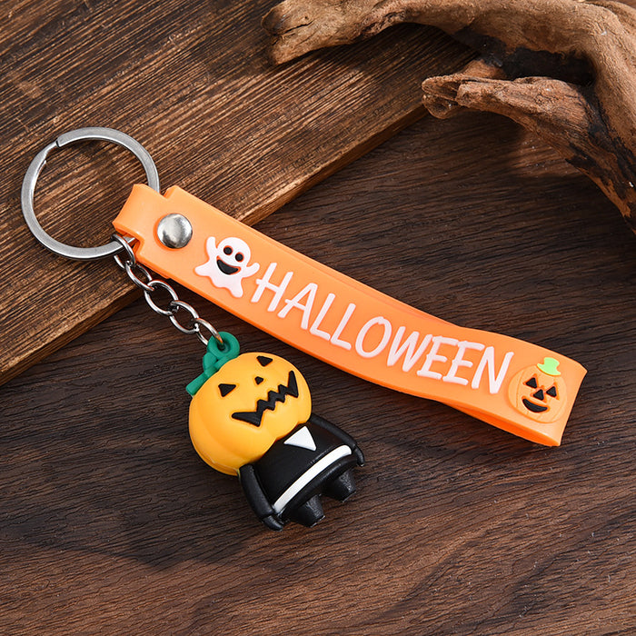 Wholesale  keychain trick-or-treating ghost pumpkin keychain  pendant chain skull ghost key chain