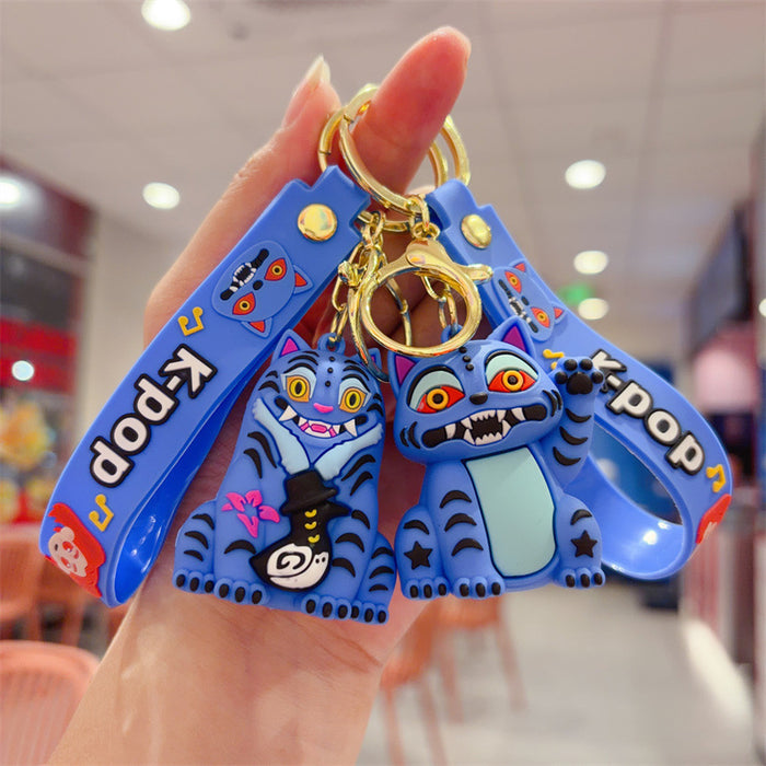 Wholesale Witch Hunter Group Keychain Pendant Purple Hair Bag Charm Trendy MOQ≥2
