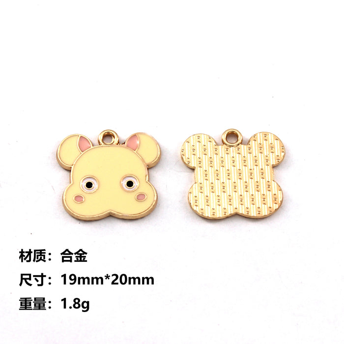 Wholesale 10pcs  Cartoon Faceless Men' s Small Coal Ball Accessories Accessories Earrings Earrings Necklace Pendant diy Oil Dropping Alloy