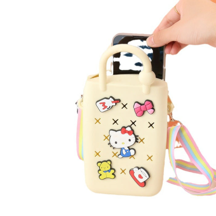 Wholesale DIY Cartoon Silicone Bag Hole Bag Beach Vacation Handbag Vegetable Basket Diagonal Cross Buckle Makeup Bag JDC-SD-HB001