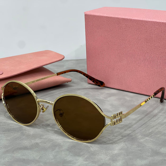 Wholesale Metal Fashion Sunglasses, Tourist Street Photography, UV Protection, Elliptical Frame, Versatile, Face friendly, Small Sunglasses