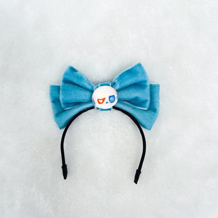 Wholesale Headband Vinyl Glue Doll Clothes Velvet Bow Hand-Painted Accessories