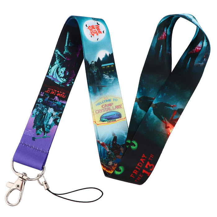 Wholesale Horror and thriller themed long phone lanyard with chest strap