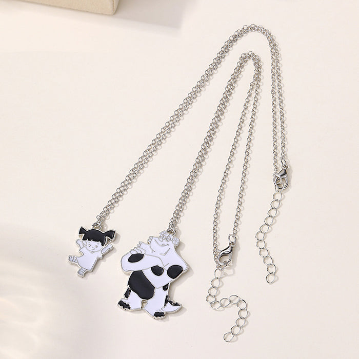 Wholesale New accessories, fashionable anime pendant, simple and versatile alloy drip oil necklace