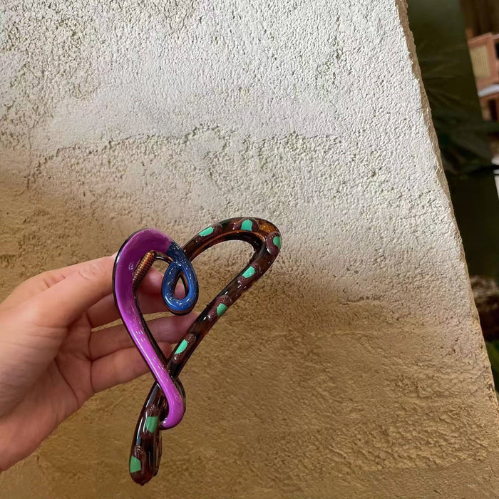 Wholesale New Love Grip Clip, Back of Head Disc Hair, Shark Clip, Contrasting Color Design, Hair Accessories