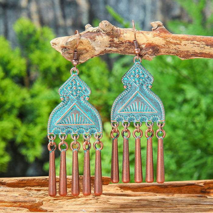 Wholesale Bohemian Vintage Tassel Earring Set Ethnic Style Fashion Accessory MOQ≥2