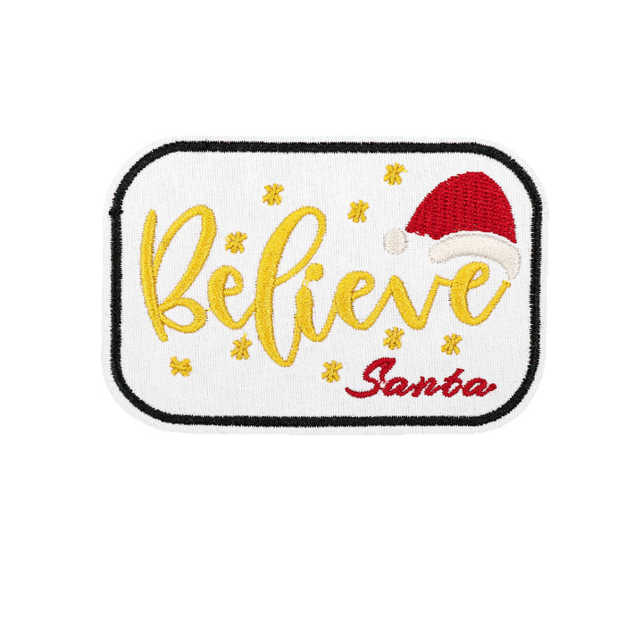 Wholesale Christmas text embroidery DIY Patches
