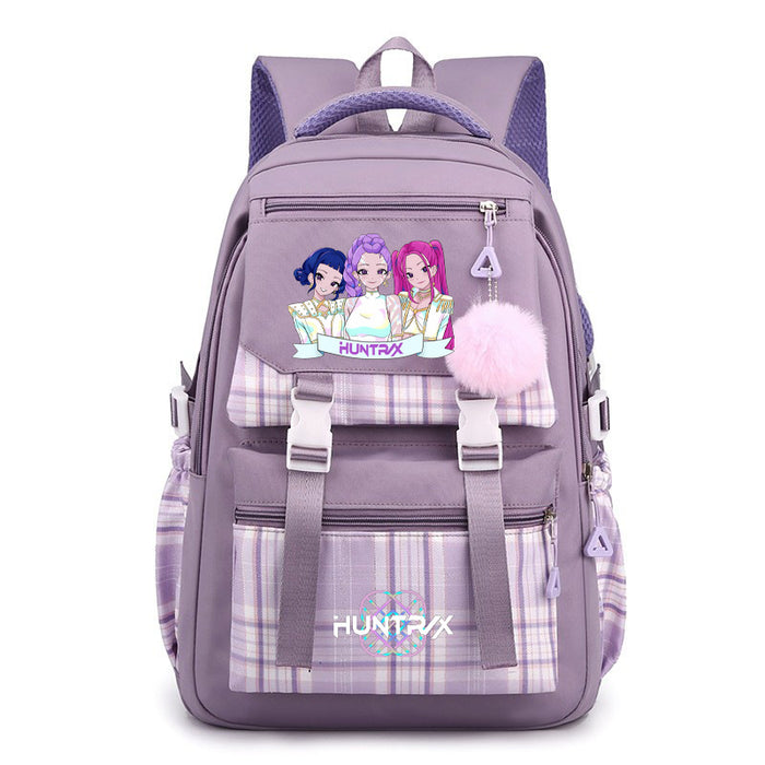 Wholesale K-pop printed large-capacity student backpack bags for middle and high school students.