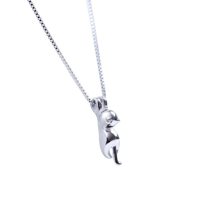 Wholesale Original niche creative plain silver necklace fashion gift simple pendant accessory