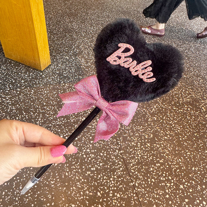Wholesale Cute Sweet Girly Heart Fur Ball Ballpoint Pen