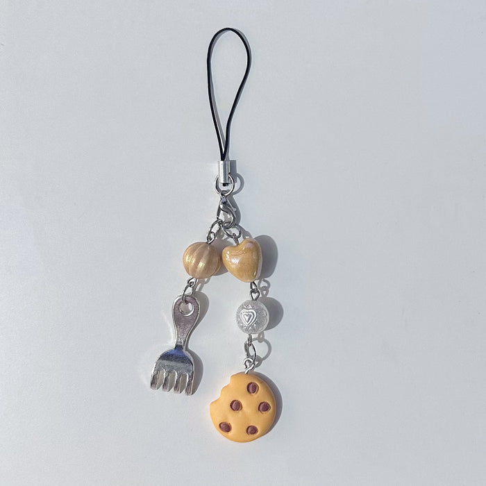 Wholesale Cookie Cake Fork Spoon Mobile Phone Hanging Chain Four-Leaf Clover