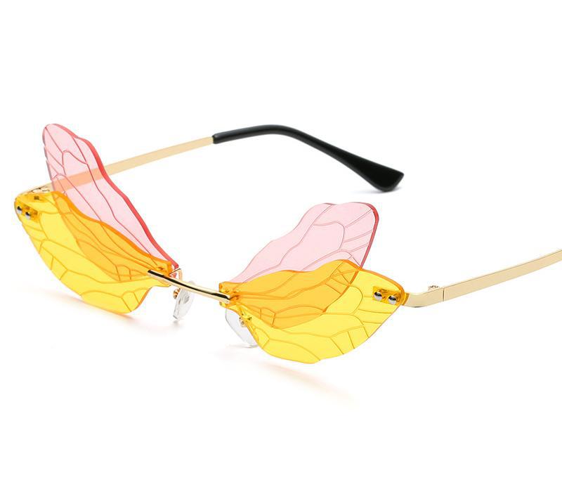 Wholesale Fashionable and Personalized Dragonfly Glasses, Dance Show, Trendy Street Photography, Y2K Sunglasses