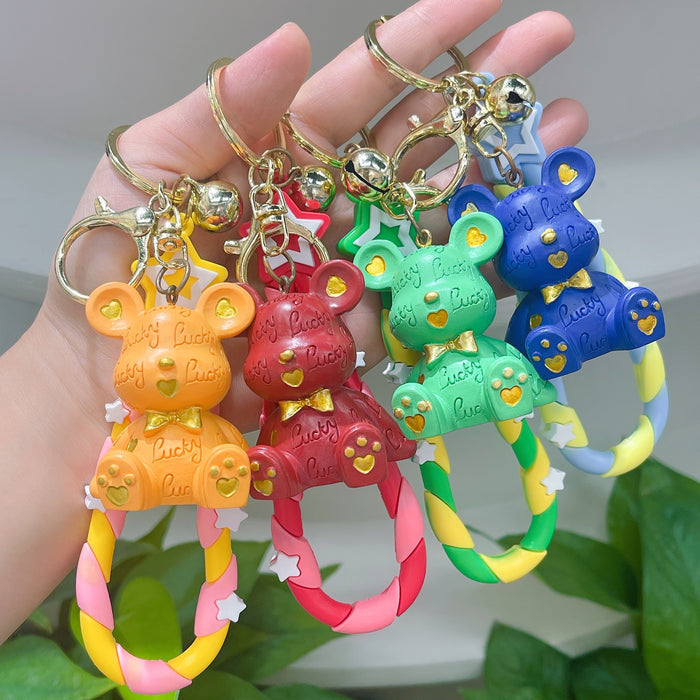 Wholesale Cartoon Cute Bear Resin Keychains JDC-KC-MRan007