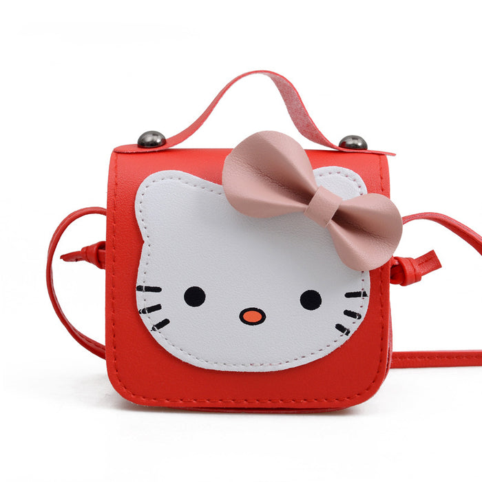 Wholesale Cute little bag, cat children's backpack, diagonal shoulder bag, bow decoration, small change bag