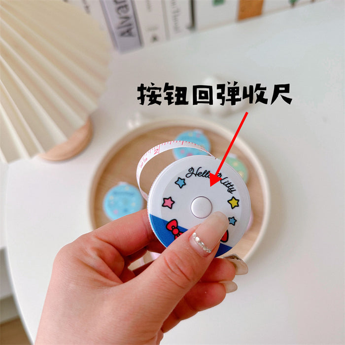 Wholesale Cute Girl Heart Measuring Ruler Tape Measure Portable Round Pull Ruler Automatic Telescopic Soft Ruler Measurements Ruler