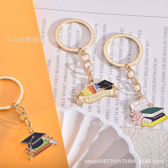 Wholesale Keychain Graduation Season DIY Accessories Bachelor's Cap Bag Decoration Alloy