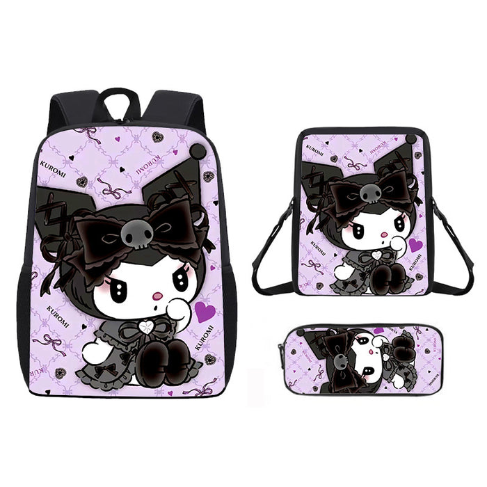 Wholesale Backpack Satchel Pencil Case Three-piece Student Schoolbag