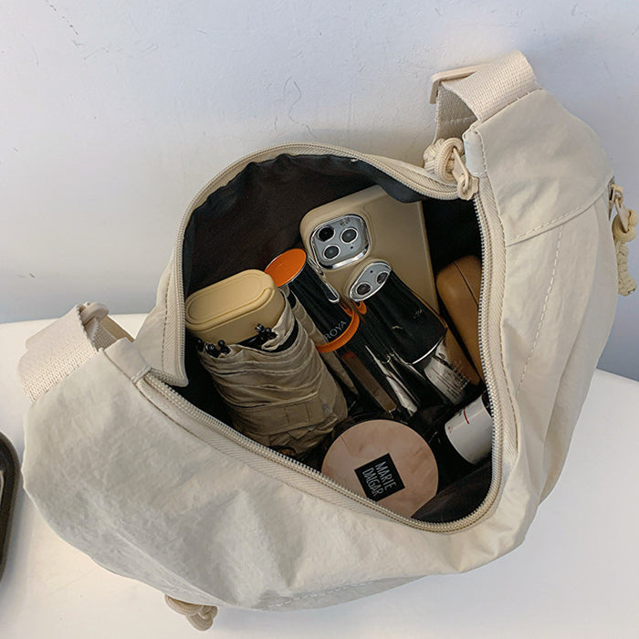 Wholesale New versatile shoulder bag, travel crossbody bag, washed wrinkled nylon retro casual lightweight