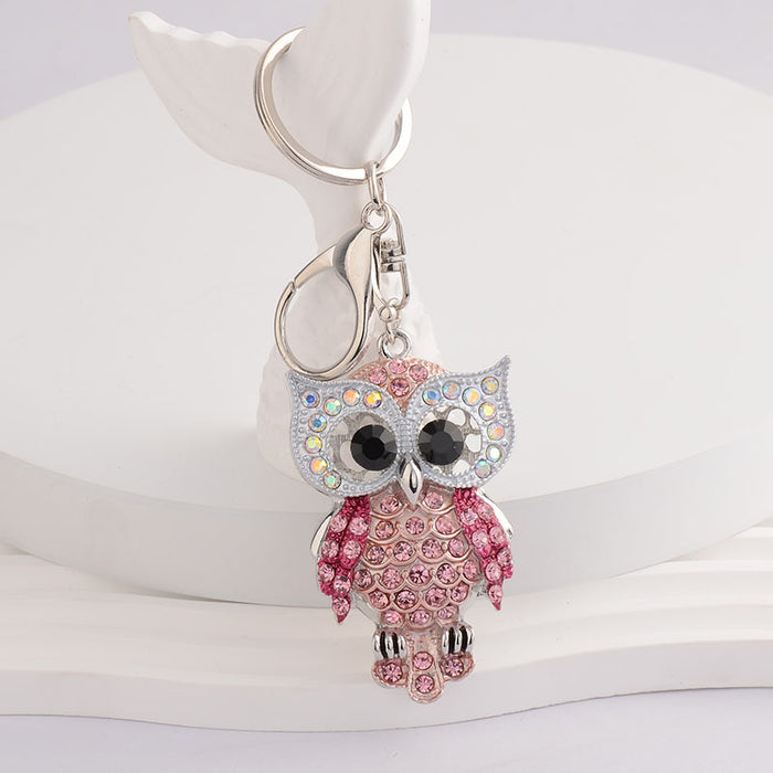 Wholesale Owl Keychain Pendant Gold Tone Zinc Alloy Trendy Bag Charm Gift