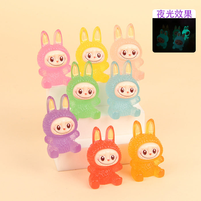 Wholesale Resin trendy cartoon flocked keychain pendant