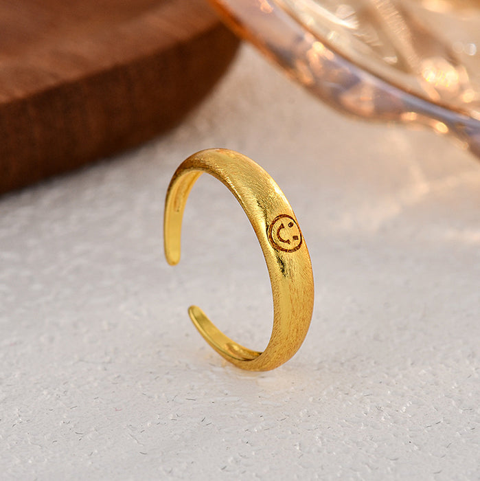 Wholesale Matte ring, simple and fashionable, versatile and open ring