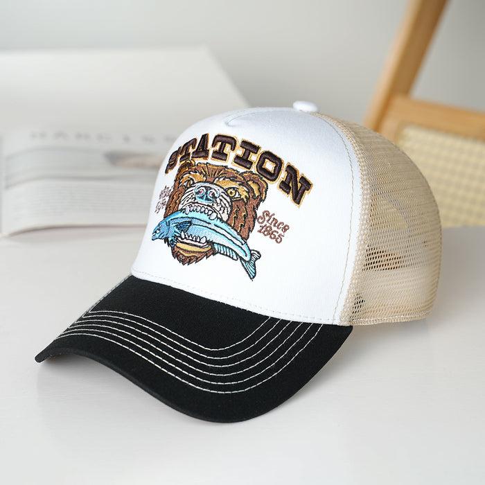 Wholesale Hard top three-dimensional baseball cap fishing casual hat 5-piece peaked cap