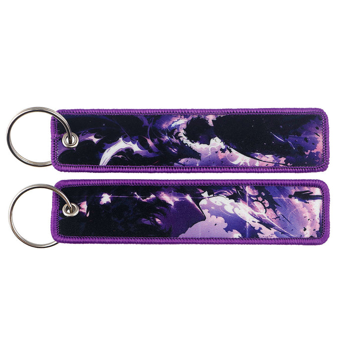 Wholesale Anime Style Cloth Keychain Woven Label Pendant Trendy Bag Charm Car Key Accessory For Everyday Use