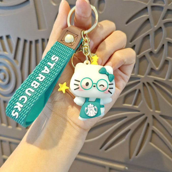 Wholesale  Milk Tea Cup Keychain Dress  School Bag Pendant Car Accessories Small Gift Batch