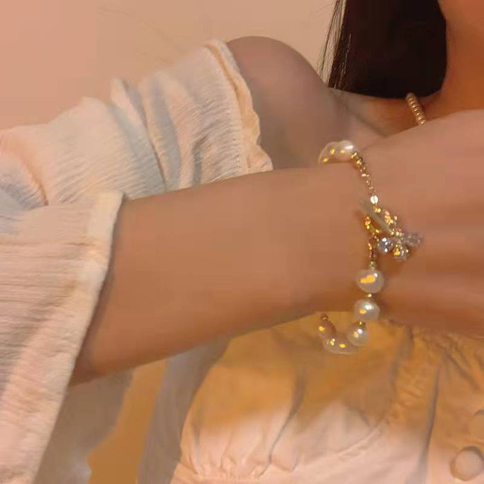Wholesale Luxury Pearl Bee Bracelet Versatile Design Non-fading Exquisite Hand Jewelry