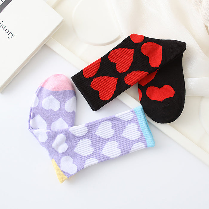 Wholesale Love women's socks, mid tube trendy men's socks, long socks, simple skateboarding sports socks, mid tube sports socks