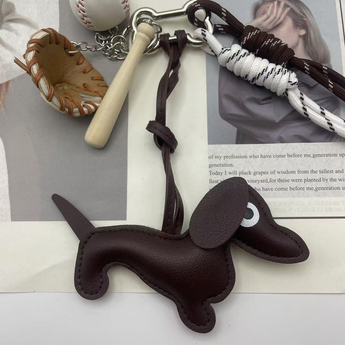 Wholesale Cartoon Dachshund Dog Bag Pendant Accessories Baseball Bag Hanging Chain