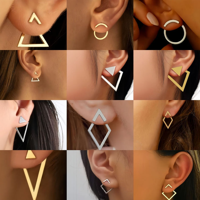 Wholesale Stainless Steel Gold Geometri Earrings