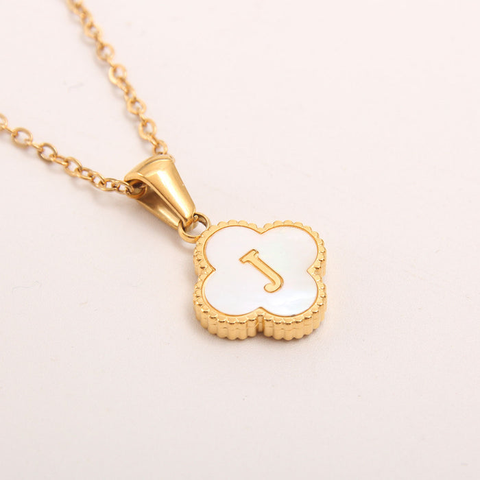 Wholesale Copper Gold Plated Letter Necklace JDC-NE-BaiTian002