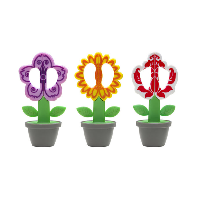 Wholesale Children' s new scissors flower shape standing handmade scissors cute cartoon paper cut student stationery office supplies
