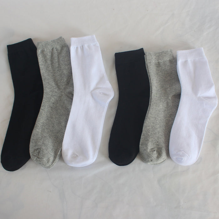 Wholesale Solid color formal socks, casual cotton socks, mid length socks, neutral socks, plus size