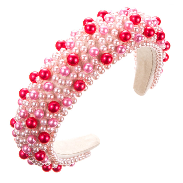 Wholesale Valentine' s Day headband with colorful beads