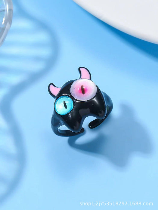 Wholesale Cartoon, playful, niche, personalized, ring, couple