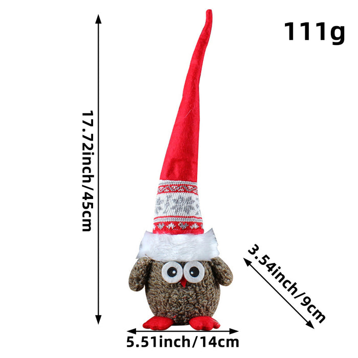 Wholesale Pointed Hat Owl Desktop Decoration Creative Long Hat Elf Doll Window Holiday Supplies