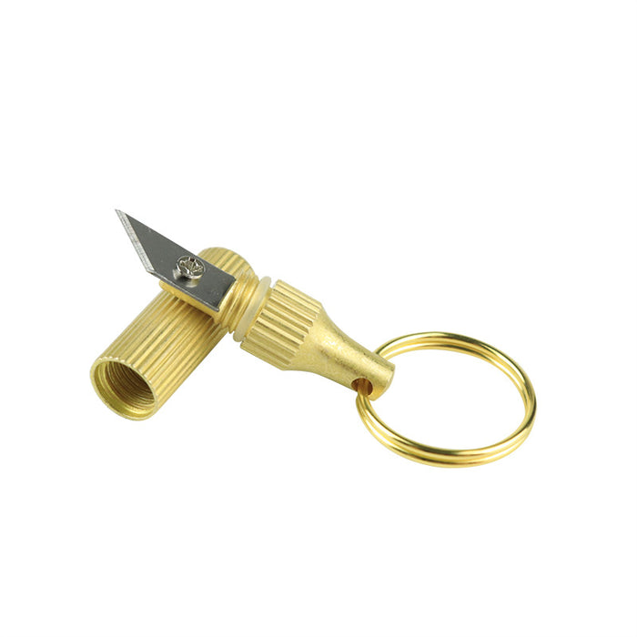 Wholesale Mini Brass Delivery Knife Keychain JDC-KC-HouJia003