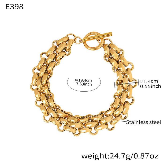 Wholesale OT buckle bracelet and necklace with thickened stainless steel chain