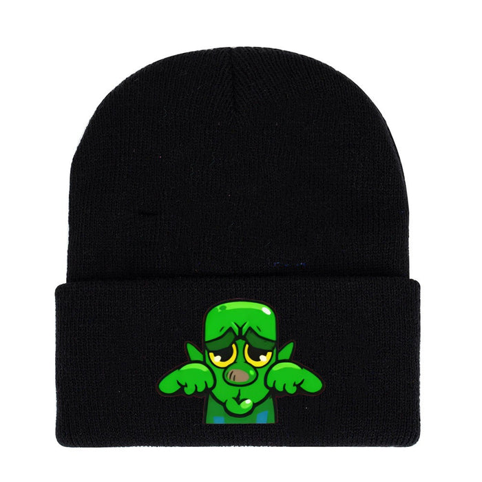 Wholesale Cartoon knitted hat colorful wool hat  parent child warm hat