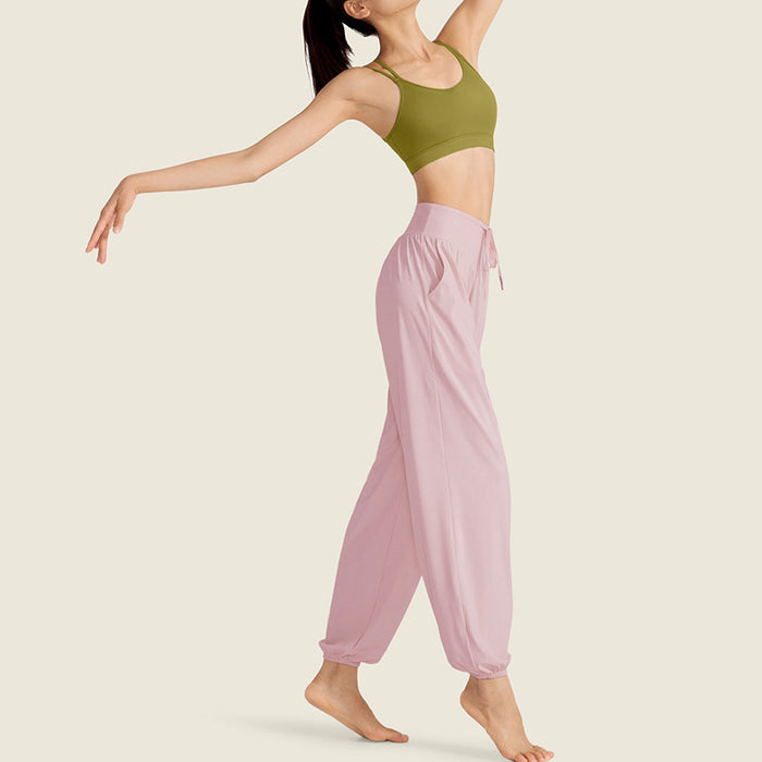 Wholesale New cool and quick drying sports pants with long legs and loose fit yoga pants for casual fitness wear