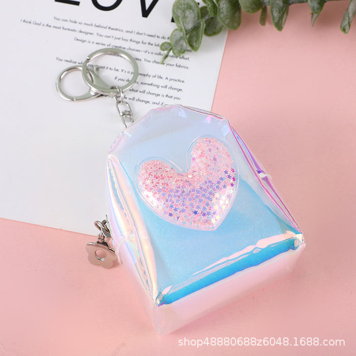 Wholesale Small backpack coin purse holographic jelly mini key pouch