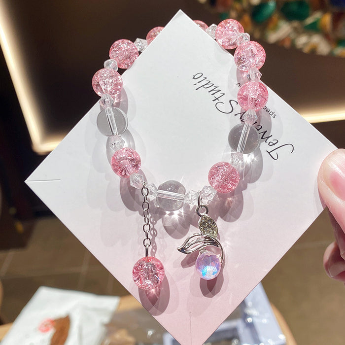 Wholesale Fish Tail Glass Beaded Bracelet Handmade Fashion Jewelry Accessory MOQ≥3