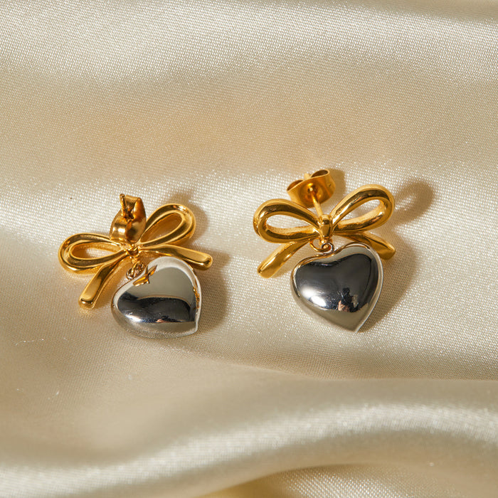 Wholesale 18K Gold Stainless Steel Love Pendant Earrings JDC-ES-JD129