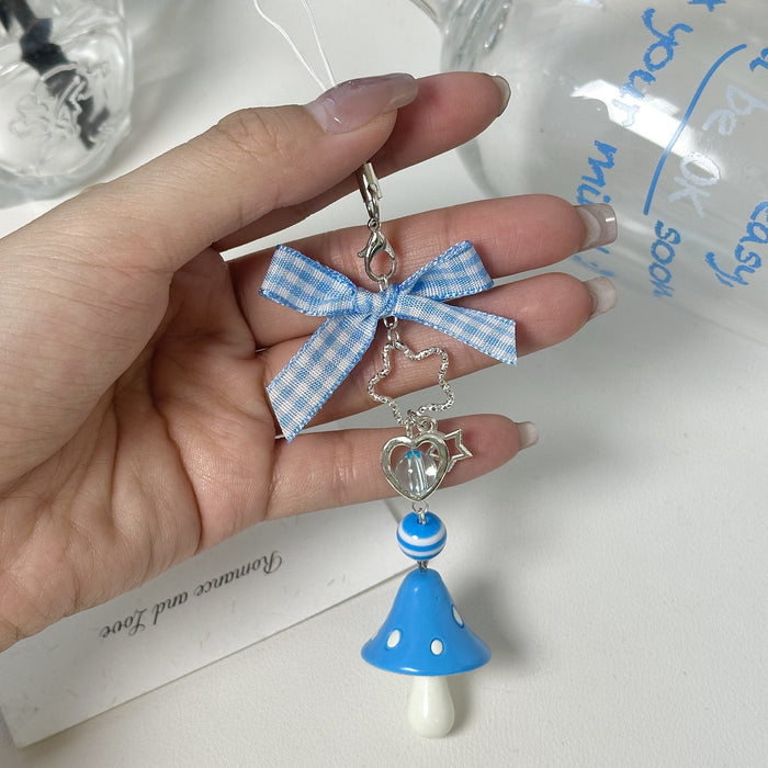 Wholesale Keychain Sweet Blue Girls' Bag Pendant Simple Mobile Phone Chain