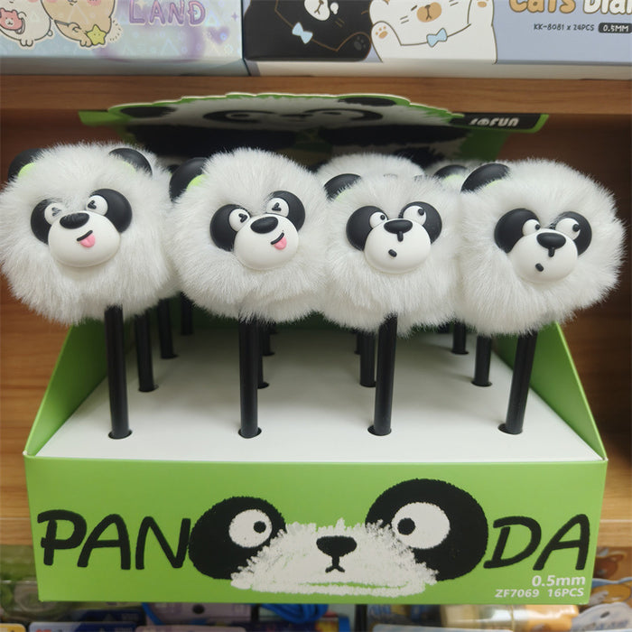 Wholesale Cute animal elephant pom-pom ballpoint pen