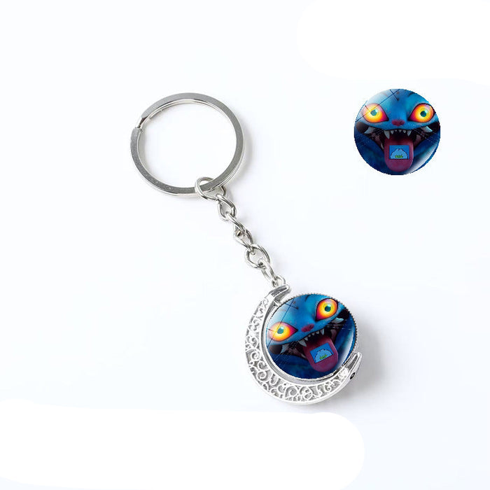 Wholesale Kpop Double-sided rotating pendant keychain